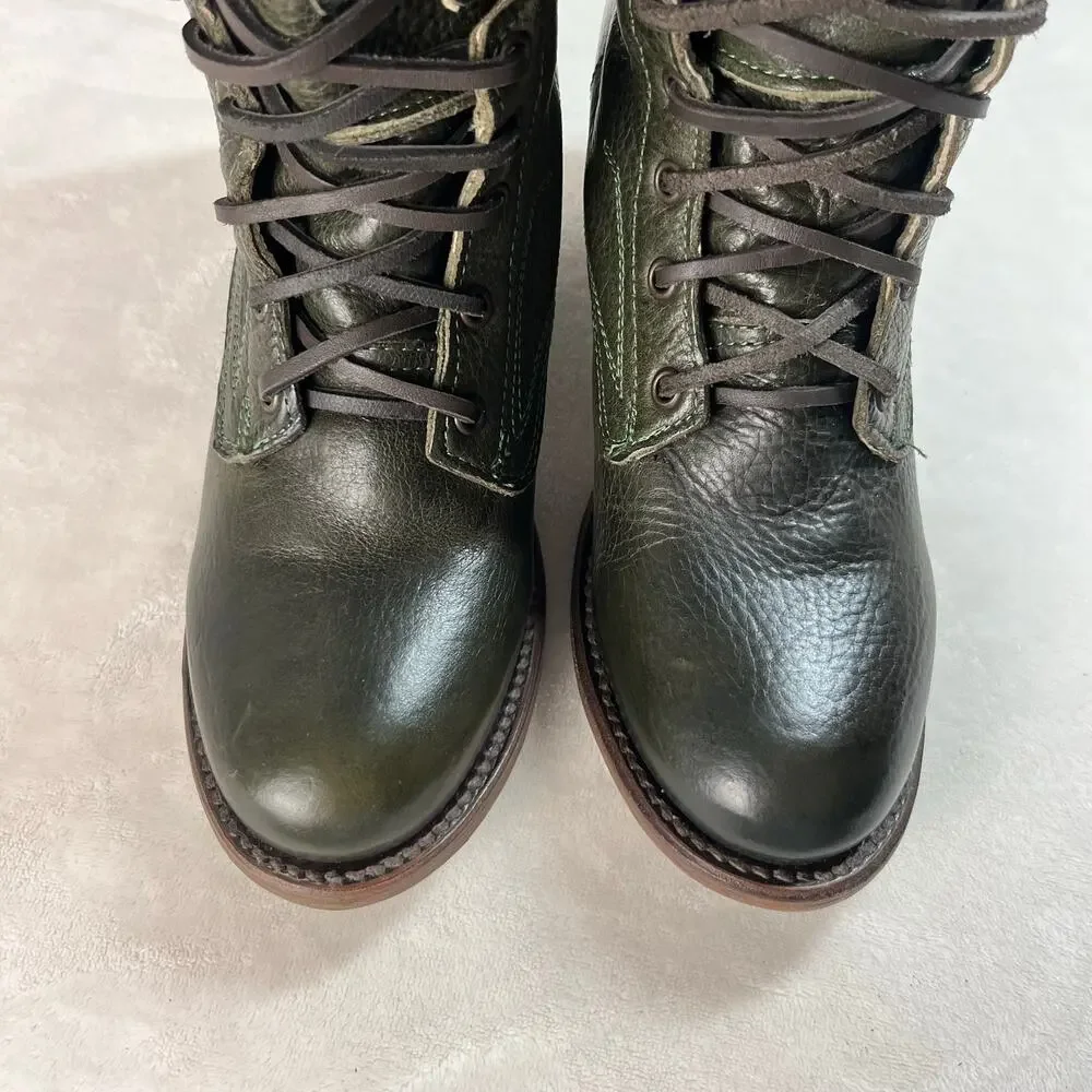 Freebird by Steven Grany Lace Up Boots in Olive - Picture 12 of 17